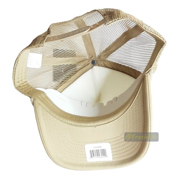 🆕Labubu Monster Side Pop Foam Trucker Hat Mesh Snapback Cap Khaki/White - Picture 2 of 2